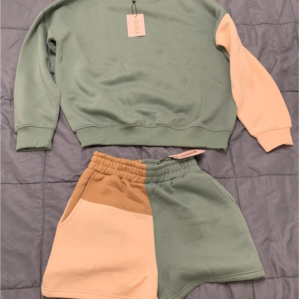 Misguided two piece color block sweat set